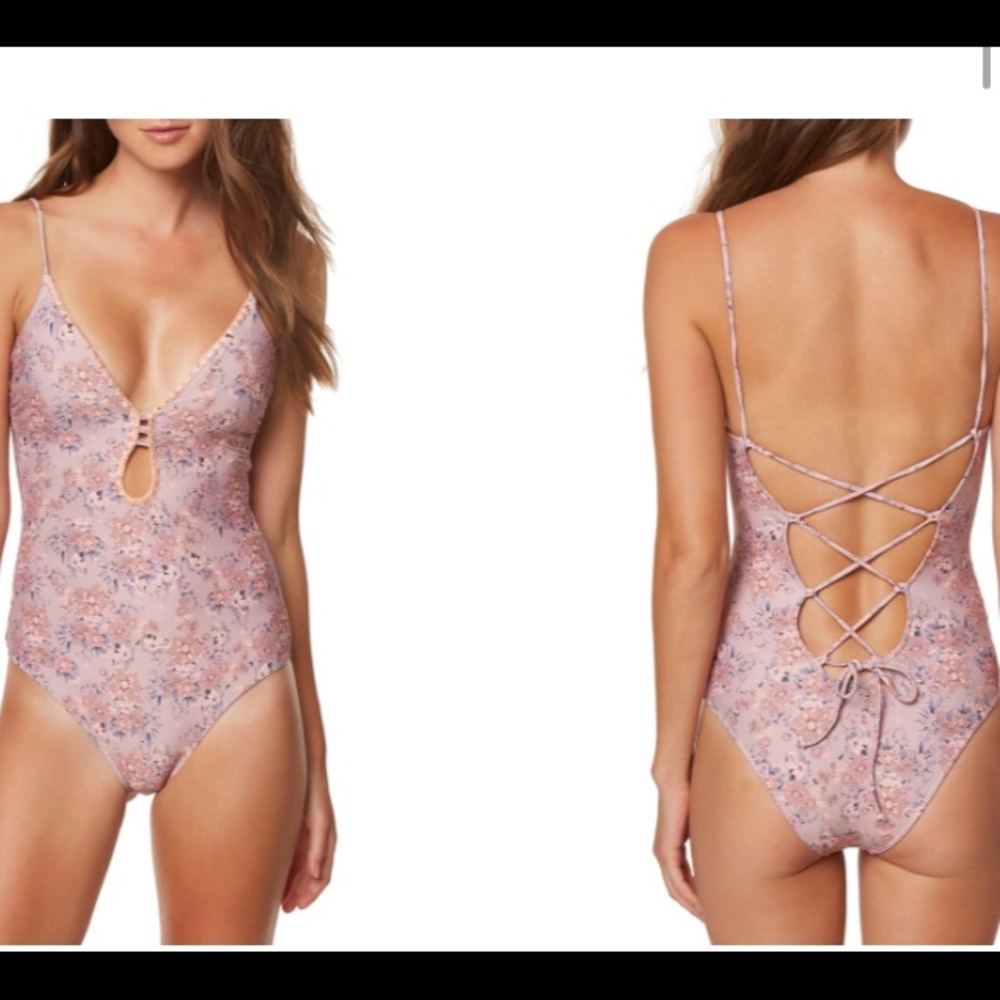 O'Neill Pink Floral One Piece Swimsuit